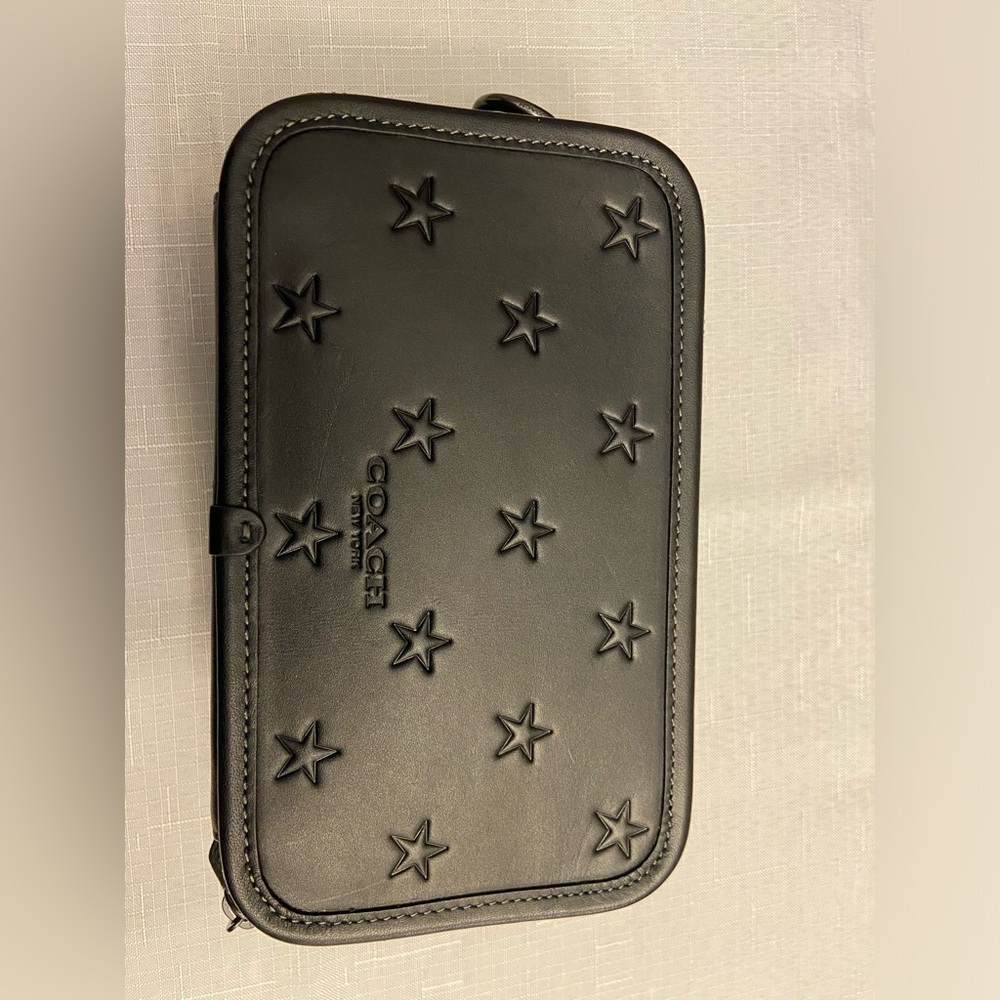 Coach Black Star Embossed Wristlet